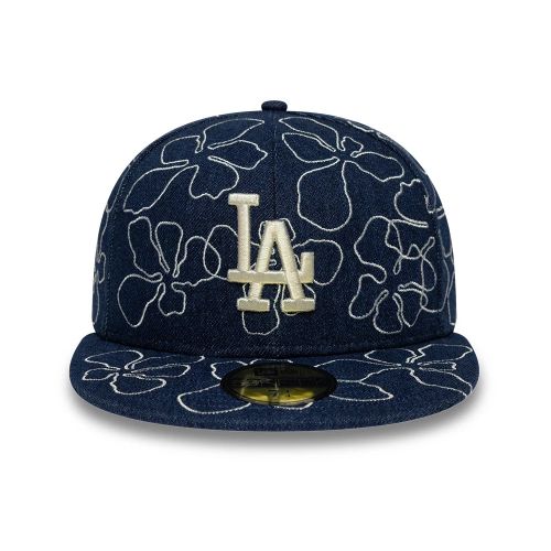 Casquette 59FIFTY Fitted Jean Floral LA Dodgers MLB Bleu unisex - New Era Cap - Modalova