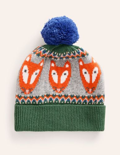 Bonnet en maille motif jacquard-Renard épicéa - Boden - Modalova