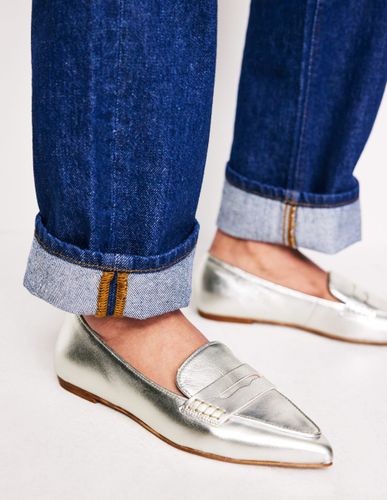 Mocassins à bout pointu-Argenté - Boden - Modalova