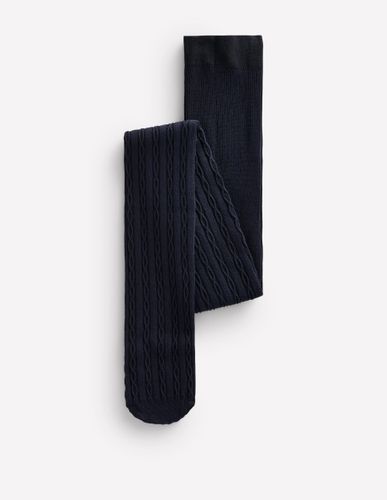 Collant en maille torsadée- marine - Boden - Modalova