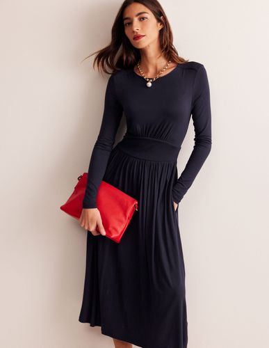 Robe Thea manches longues en jersey- Marine, Petits Pois - Boden - Modalova