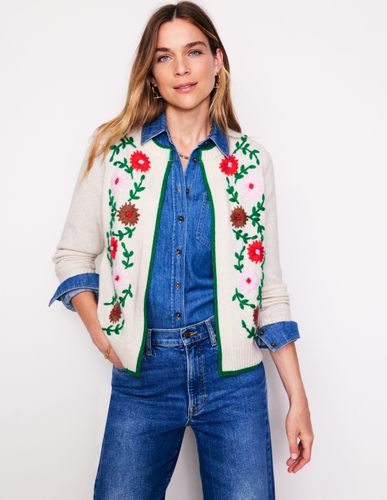 Cardigan brodé de fleurs - Boden - Modalova