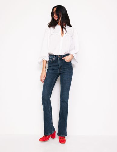 Jean slim évasé taille haute-Indigo Délavé - Boden - Modalova