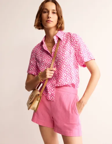 Chemise manches courtes Hazel en lin- puissant, labyrinthe - Boden - Modalova