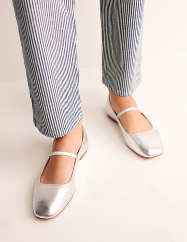 Ballerines Thea façon babies-Argenté métallisé - Boden - Modalova