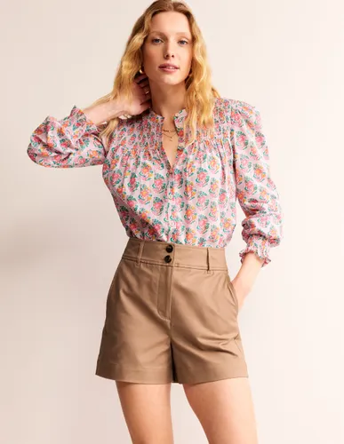 Short Westbourne en satin de coton-Couleur neutre - Boden - Modalova
