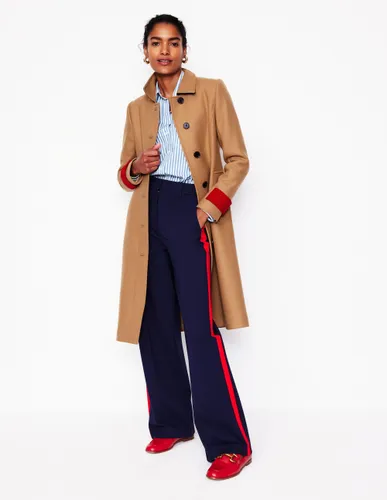 Manteau Durham en laine mélangée-Colourblock camel - Boden - Modalova
