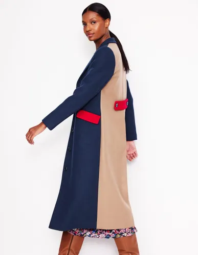 Manteau midi colourblock- marine, multi - Boden - Modalova