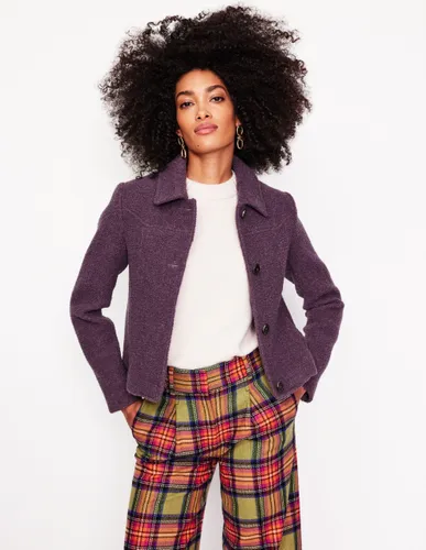 Veste Oxford en bouclé-Prune - Boden - Modalova