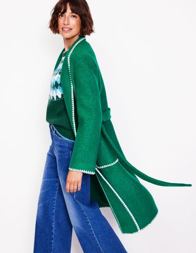 Manteau drapé à point de feston- alpin - Boden - Modalova