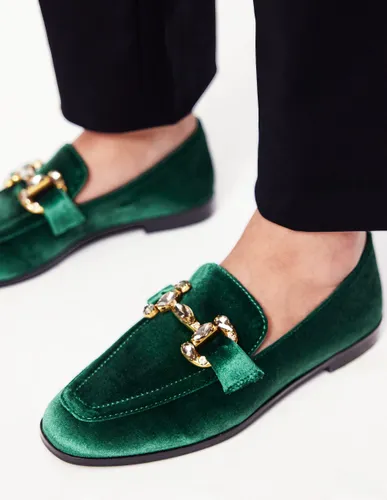 Mocassins Iris à mors ornementé-Velours clairière - Boden - Modalova