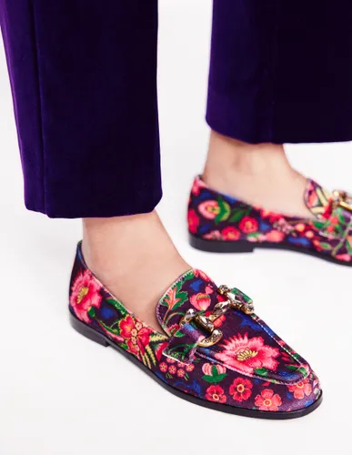 Mocassins Iris à mors ornementé-Velours Imprimé - Boden - Modalova