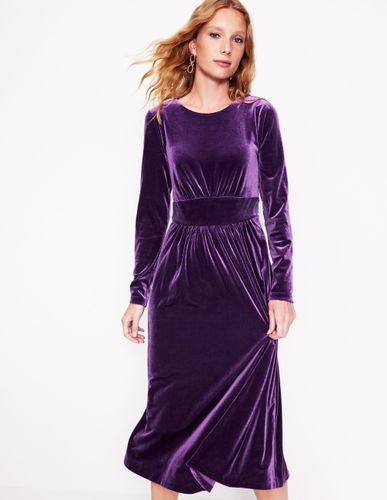 Robe midi Thea en velours-Violette - Boden - Modalova
