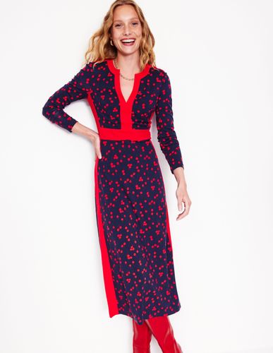 Robe midi Catherine en point de Rome-Rouge, motif Fall Sprig - Boden - Modalova
