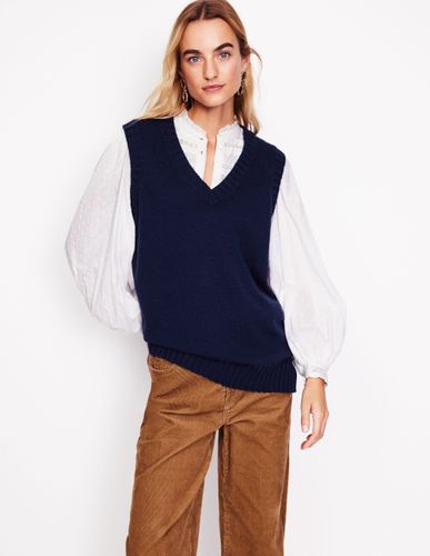 Débardeur long col en V- Marine, Petits Pois - Boden - Modalova
