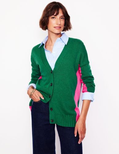 Gilet long Zia à col V-Mineral Blue Flower Bed - Boden - Modalova