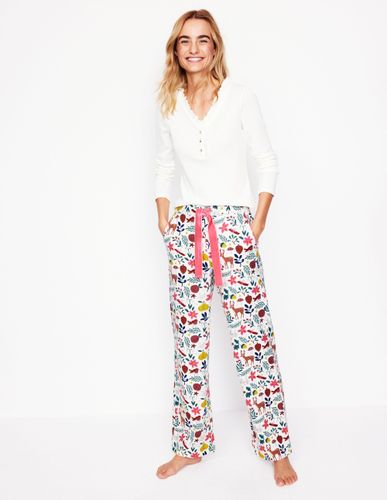 Bas de pyjama en coton brossé-Bois, multi - Boden - Modalova