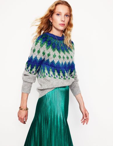 Pull Kat scintillant à motif jacquard- Mélangé - Boden - Modalova