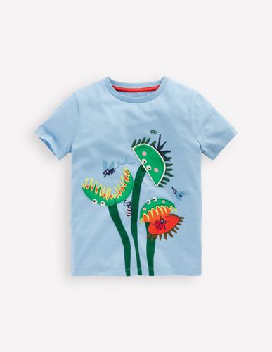 T-shirt avec rabat à soulever-Attrape-mouche bleu glacier - Boden - Modalova