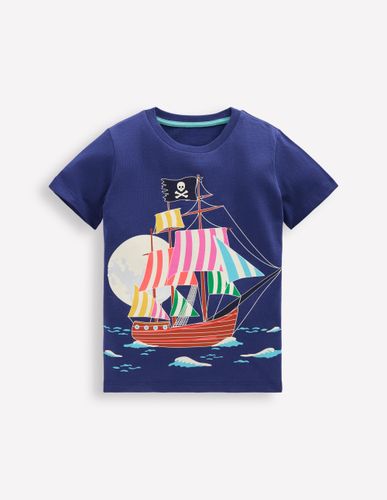 T-shirt phosphorescent-Bateau de pirates bleu crépuscule - Boden - Modalova