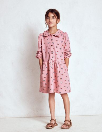 Robe-chemise en jersey cosy-Motif Spaced Ditsy rose vintage - Boden - Modalova
