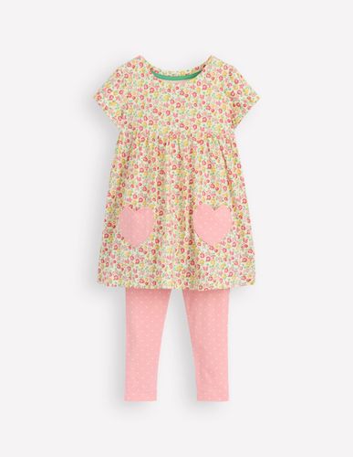 Ensemble avec tunique à manches courtes imprimée-Motif Summer Flowerbed multi - Boden - Modalova