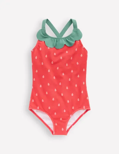 Maillot de bain fun à dos croisé-Fraise - Boden - Modalova