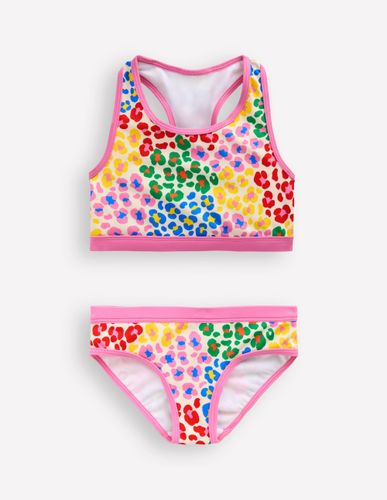 Racerback-Bikini-Bunt, Regenbogenfarbenes Leopardenmuster - Boden - Modalova