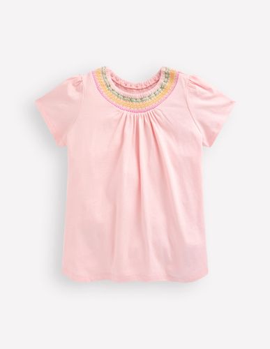 Top smocké en jersey-Rose craie - Boden - Modalova