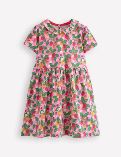Robe col Claudine en jersey-Lit de fraises rose cosmos - Boden - Modalova