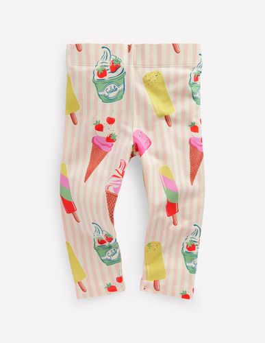 Legging court fun-Rayé glace rose craie - Boden - Modalova