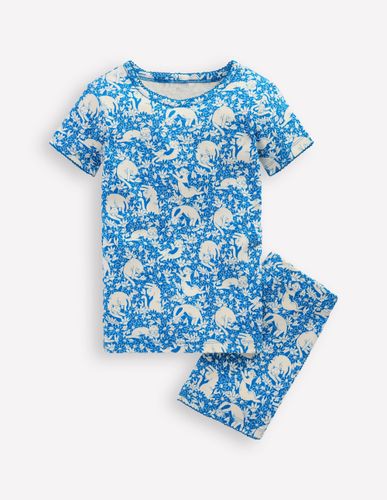 Pyjama court douillet-Motif Kitten Meadow bleu martin-pêcheur - Boden - Modalova