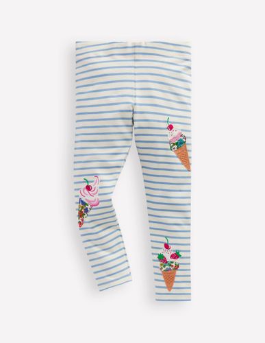 Legging à appliqué-Glaces rayé bleu vintage - Boden - Modalova