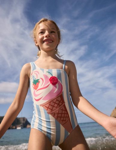 Maillot de bain Sunday à appliqué-Rayé glace bleu vintage - Boden - Modalova