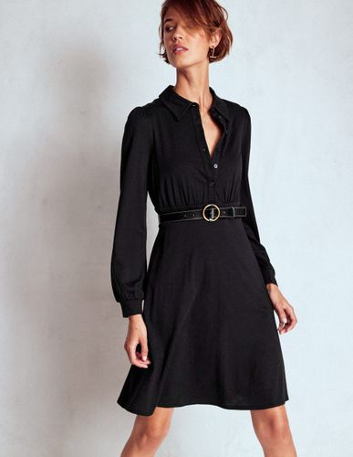 Robe-chemise courte en jersey Orla-Noir - Boden - Modalova
