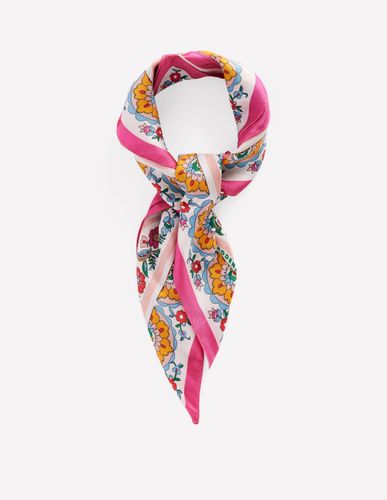 Foulard carré en soie-Multi, motif Botanical Paisley - Boden - Modalova