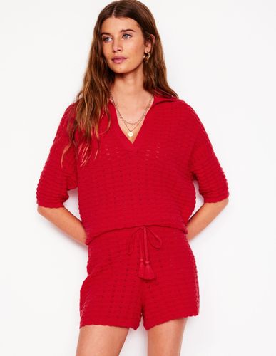 Short texturé en maille-Mini Ecru - Boden - Modalova