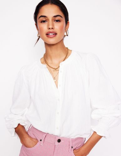 Top Evie double-étoffe-Blanc - Boden - Modalova
