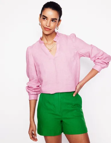 Top Grace en lin-Chambray reine-des-prés - Boden - Modalova