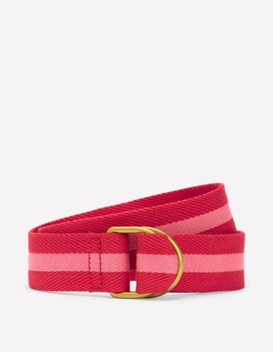Ceinture en toile avec anneau en D-Rouge et rose - Boden - Modalova