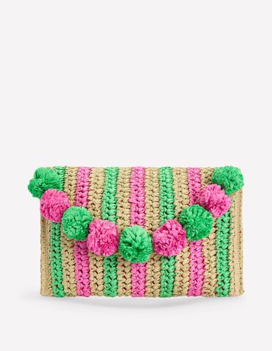 Pochette à pompons-Rose/vert - Boden - Modalova