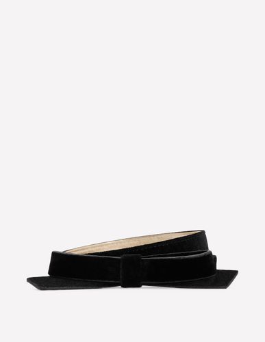 Ceinture fine à nœud-Velours noir - Boden - Modalova