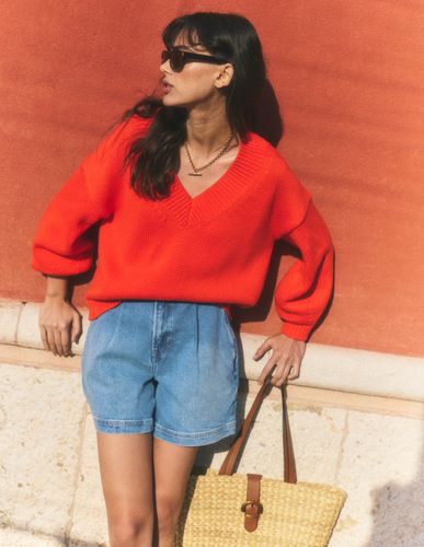 S Pull Lucy à col V en coton en Taille TP - Boden - Modalova