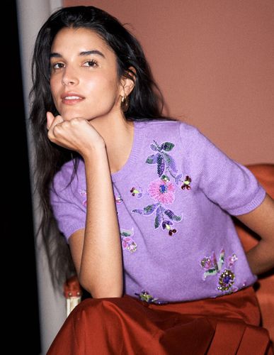 S T-shirt Ria ornementé en maille en Taille TP - Boden - Modalova