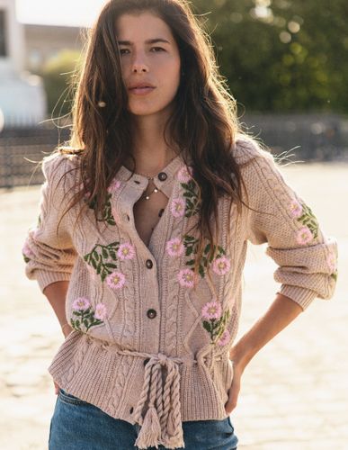 S Cardigan en maille torsadée en Taille TP - Boden - Modalova