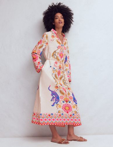 S Tunique en lin mélangé à col cranté Taille Petite/38 - Boden - Modalova