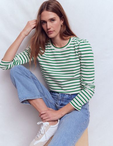 S Top rayé à manches plissées en Taille Petite - Boden - Modalova