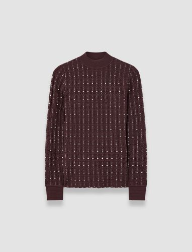 Fragmented Stripes Mock Neck Top - M - Joseph - Modalova