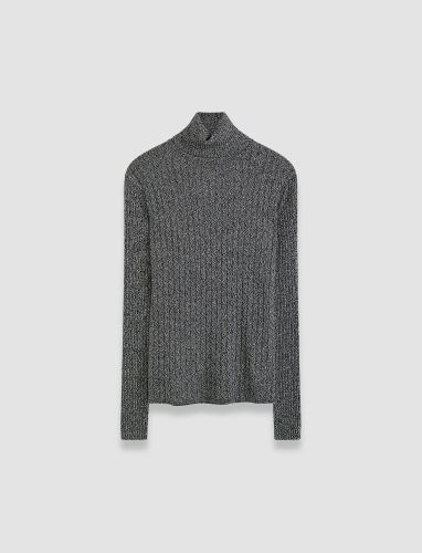 Ribbed Cable Knit High Neck Jumper - M - Joseph - Modalova
