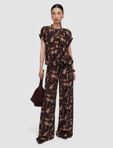 Phoebe Tortoiseshell Crepe Blouse - 32 - Joseph - Modalova